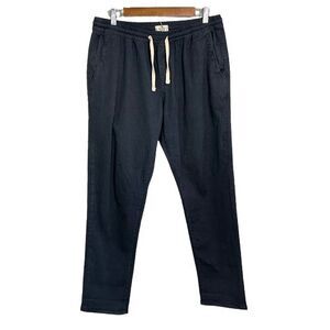 Marine Layer Saturday Pants Men's XL Gray Blue Slim Straight Twill Drawstring